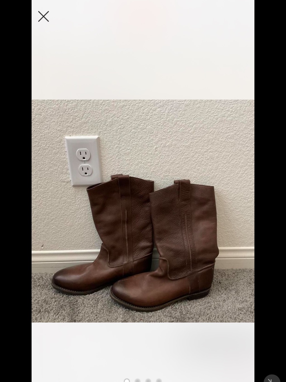 Blackstone Brown Leather Heel Boots